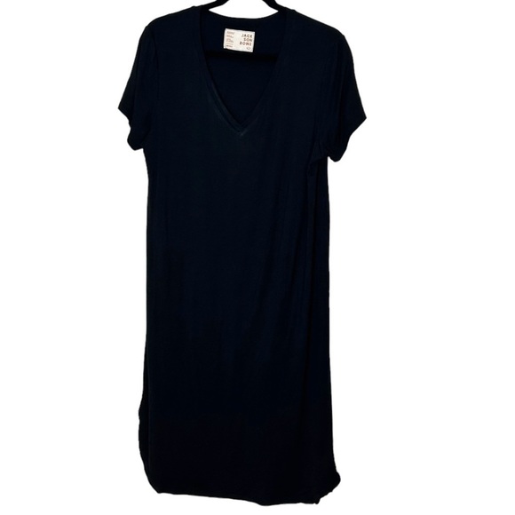 JACKSON Rowe Black V-Neck T-Shirt Dress - Picture 3 of 8